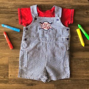 Cuddle Bear Collection Outfit Red White & Blue Size 9 Months